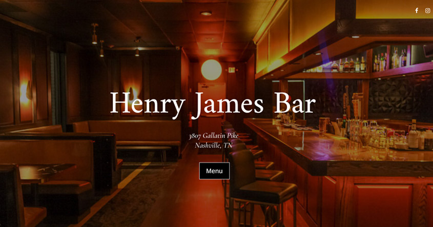 Henry James Bar homepage