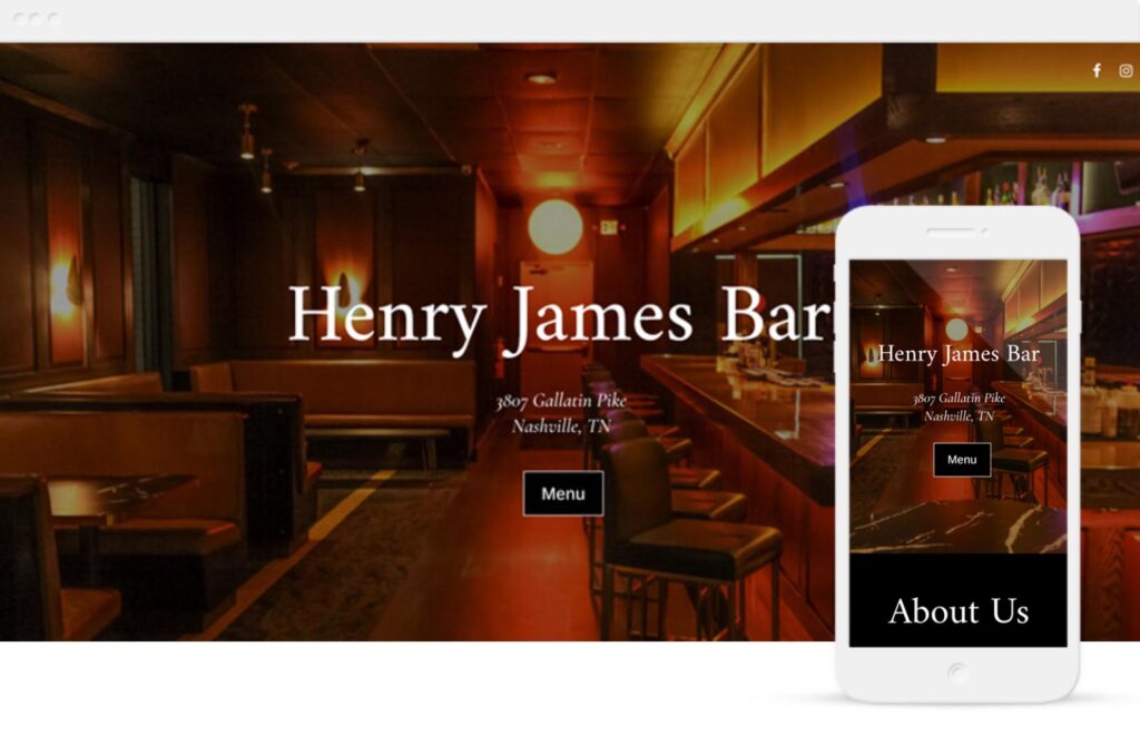 Henry James Bar desktop screen